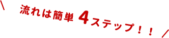 流れは簡単 4ステップ!!